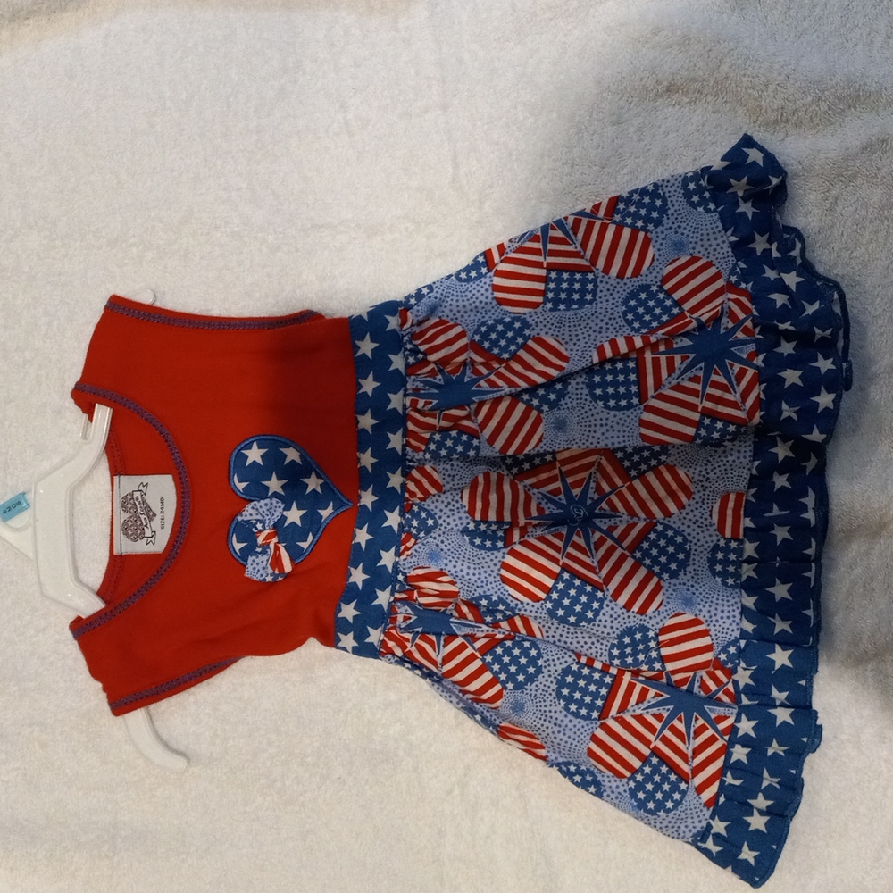 Red-White-Blue with belt sleeveless tank dress with tie waist belt